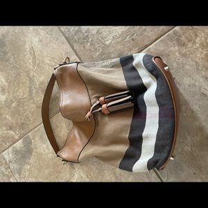 canvas mega check medium ashby hobo bag